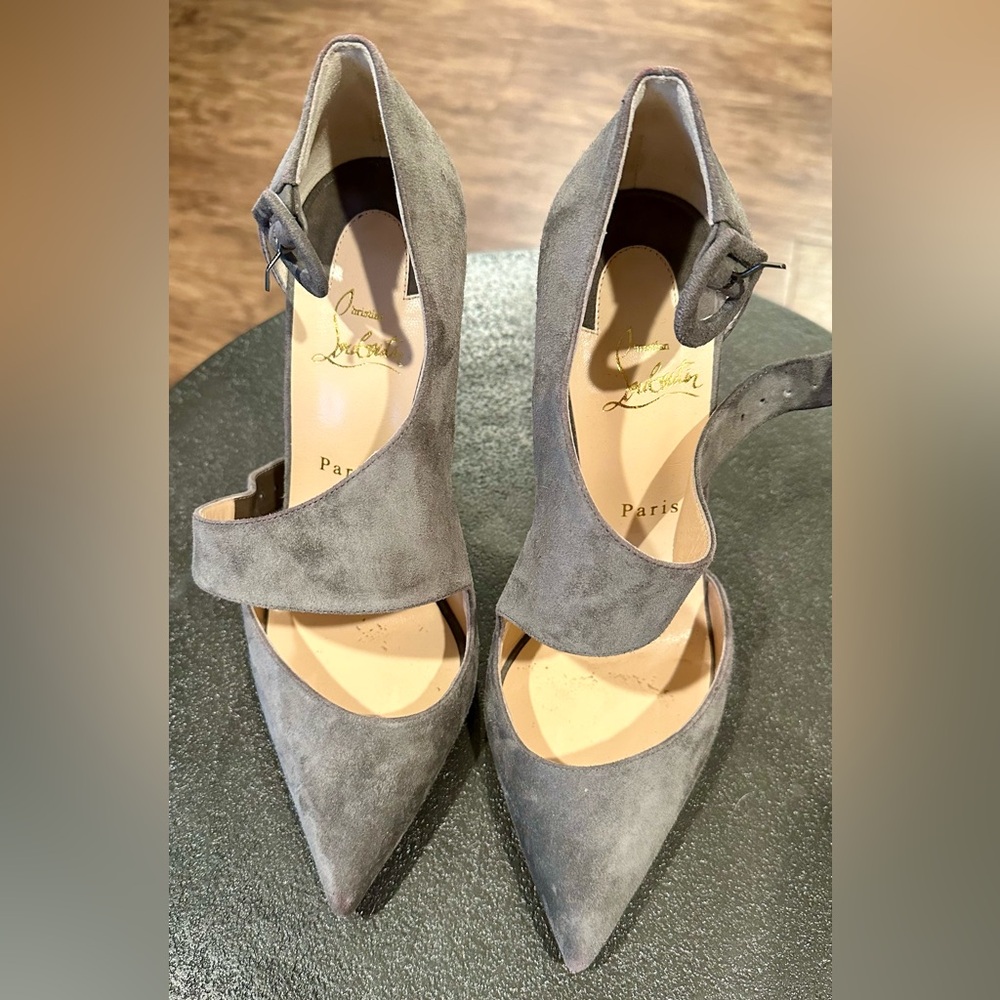 Christian Louboutin Grey Suede Sharpeta